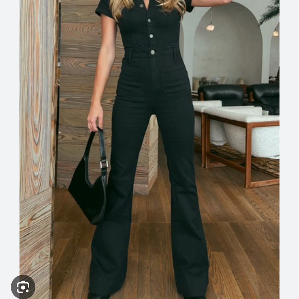 Show Me Your MuMu Black Flare Jumpsuit